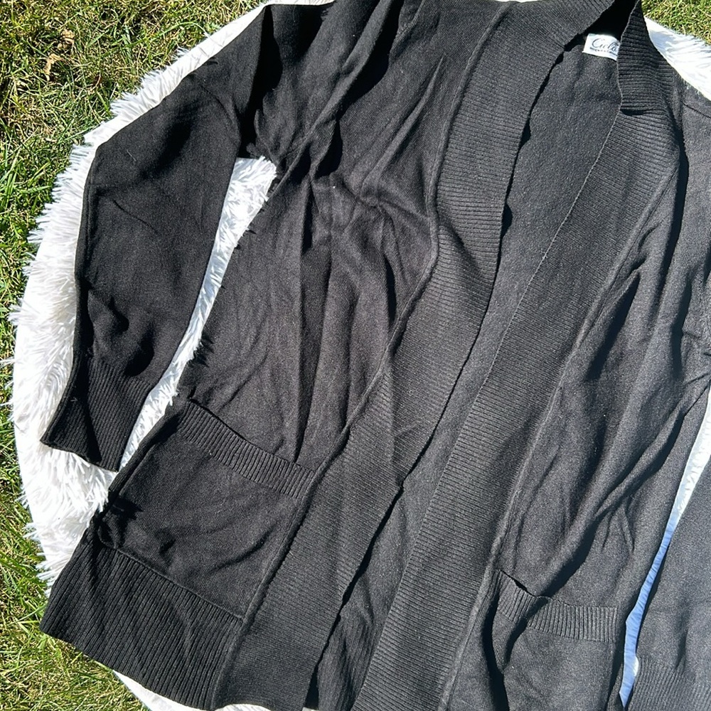 Cielo Everyday Ultra Soft Black Cardigan Size Large - Picture 4 of 14